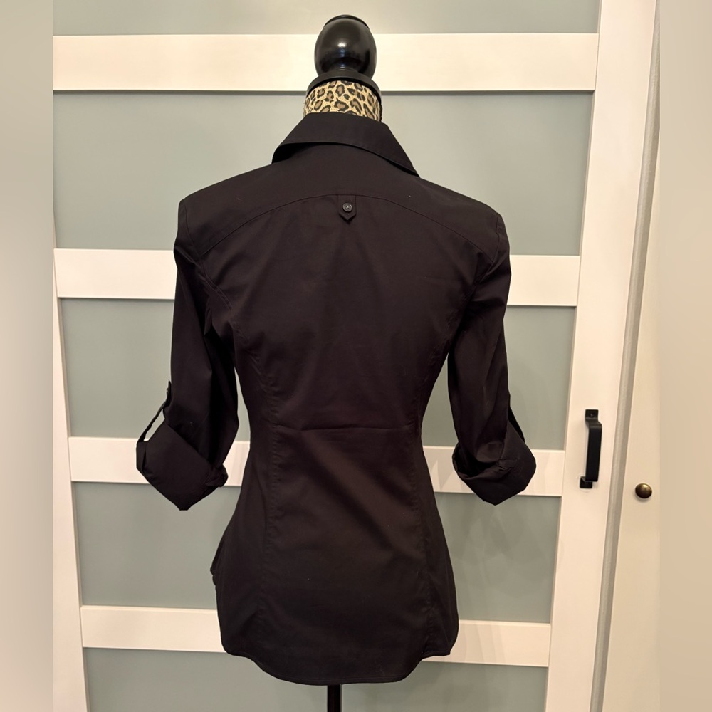 Express Black Embellished Button-Down Shirt NWT! - Picture 2 of 8